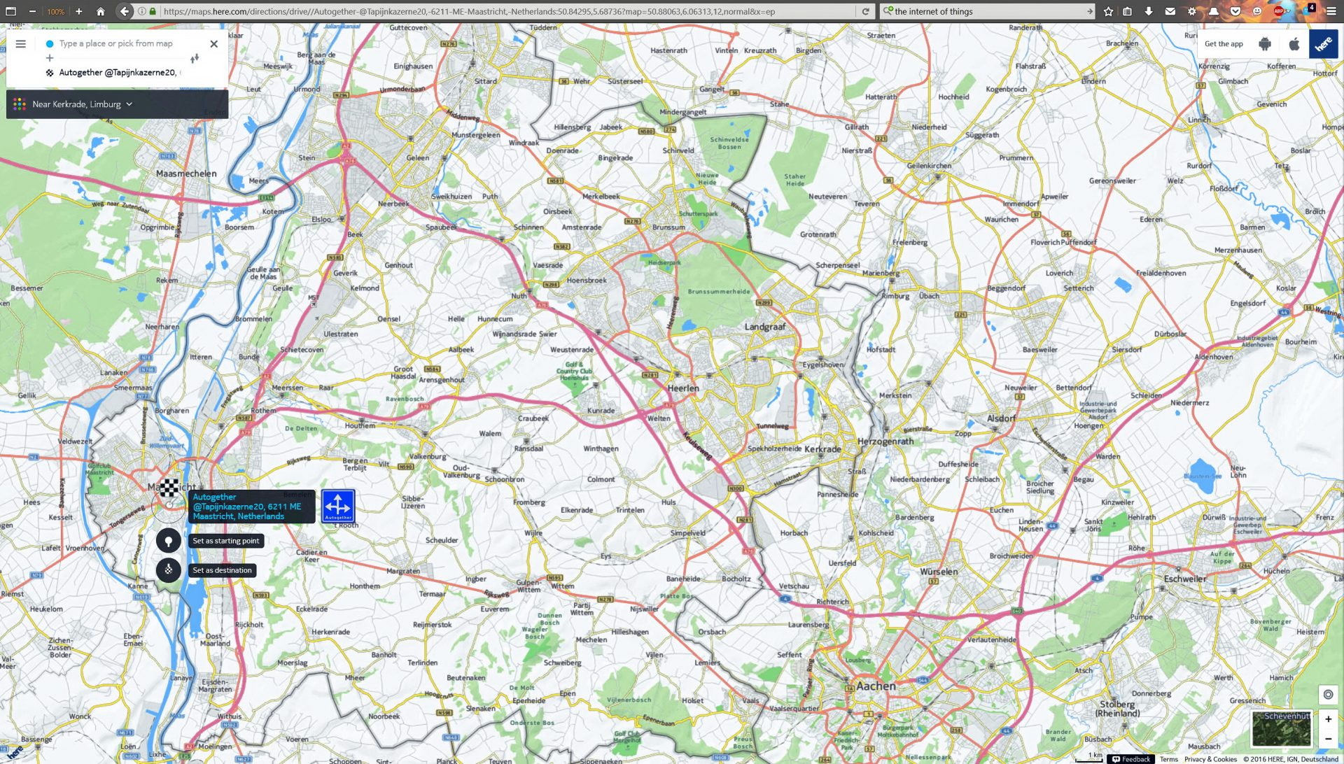 Route planner naar Autogether @ de Tapijn
